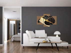 Kép - Absztrakció aranybarna N⁰1 (90x60 cm)