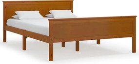 vidaXL mézbarna tömör fenyőfa ágykeret 160 x 200 cm