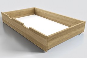 Tölgy ágyneműtartó kerekeken-feles