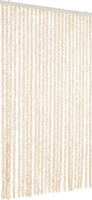 vidaXL bézs és fehér zsenília rovarfüggöny 100x220 cm