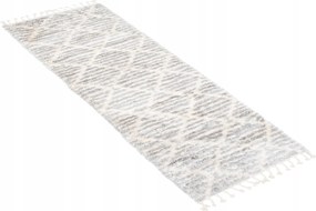 Járdaszőnyeg Shaggy Aztec 70x300 Boho rojtos w22