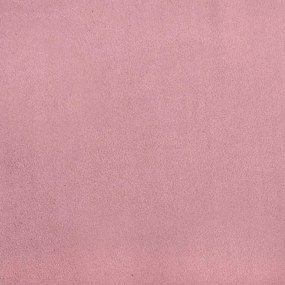 rózsaszín bársony ágykeret fejtámlával matrac nélkül 100x200 cm