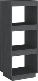 vidaXL szürke tömör fenyőfa könyvszekrény/térelválasztó 40x35x103 cm