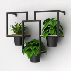 Fali virágcserép 46x53 cm fekete