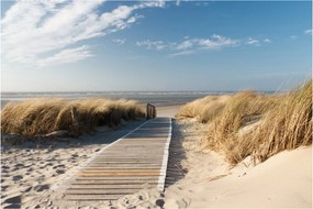 Kép - Homokos strand Langeoog szigetén, Németországban (90x60 cm)