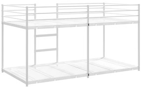 fehér acél emeletes ágy matrac nélkül 100 x 200 cm