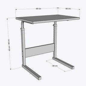 Gurulós laptopkocsi, 40 cm – TR298GNS5104
