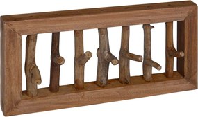 vidaXL Kabát Kampó Természetes 50 x 10 x 25 cm Tömör Mahagóni Fa