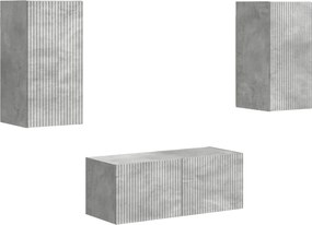 vidaXL TV szekrény garnitúra 6 pcs Beton Szürke Faanyag