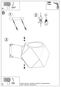 Sollux SL.1008 - Fali lámpa WOODY 1xG9/40W/230V