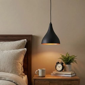 Berceste N-1395 fekete vas függőlámpa, Ø22 cm