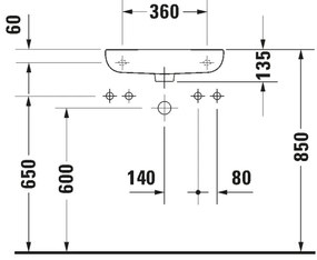 Duravit 7065000092 - Függesztett mosdó D-CODE 50x22 cm kerámia/fényes fehér