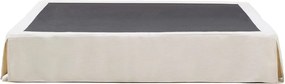 Fehér kárpitozott franciaágy ágytámla nélkül 180x200 cm Jaira – Kave Home