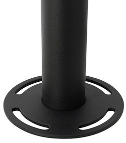 Modern kültéri lámpa fekete, átlátszó üveggel 200 cm IP44 - Sfera