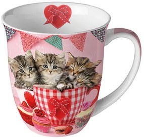 Cicás porcelán bögre Cats in Tea Cups 400 ml