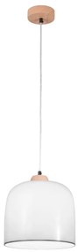 Kolarz A1352.31.Gr - Csillár zsinóron NONNA 1xE27/60W/230V tölgy/fehér/szürke