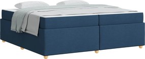 vidaXL Ágykeret matracmal Kék 200 x 200 cm szövet