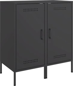 vidaXL 2 db fekete acél tálalószekrény 36 x 39 x 72 cm