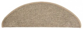 vidaXL 15 db sötét bézs színű öntapadó lépcsőszőnyeg 65x21x4 cm