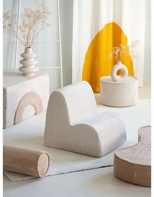 Krémszínű kordbársony gyerek fotel Cloud – Wigiwama