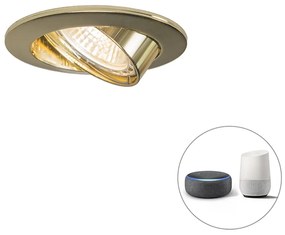 Okos beépített reflektor arany színű, dönthető, Wi-Fi-vel, GU10 - Edu