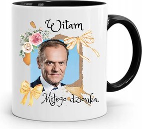 Donald Tusk Fekete Bögre Platform Ajándék fényképes nyomtatással