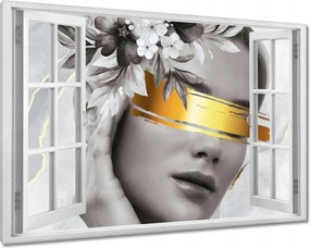 Vászonkép 60x40 Női portré arany karszalag