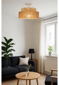 Felületre szerelhető csillár  BOHO 1xE27/60W/230V átm. 40 cm rattan