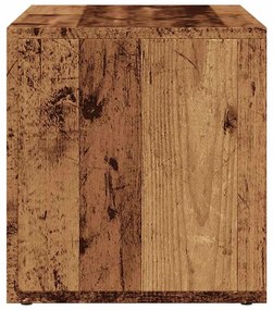 LP antik fa színű szerelt fa tárolódoboz 69,5 x 34 x 36 cm