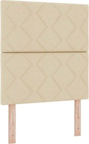 vidaXL Boxrugós ágy matracmal leddel Krém 80 x 200 cm szövet