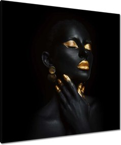 Vászonkép 90x90 Arannyal bevont arc