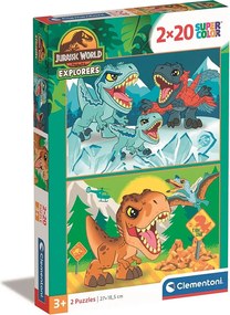 Dinoszaurusz Explorers 2x20 db-os puzzle Clementoni