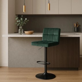 Zöld Bársony Bárszék NERO