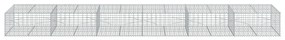 horganyzott vas gabion kosár fedéllel 600 x 100 x 50 cm