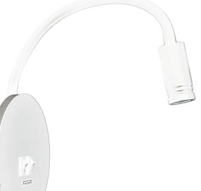 LED flexibilis fali lámpa USB-vel BASE 1xLED/8W+1xLED/2W/230V fehér/ezüst