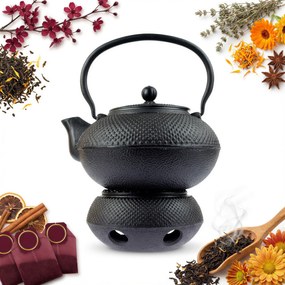 Teáskanna Öntöttvas Teás- És Gyógynövényes Teafőző 1,5 L Melegítővel