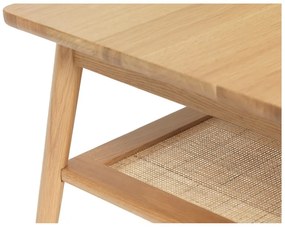 Natúr színű dohányzóasztal tölgyfa dekoros asztallappal 60x120 cm Barrali – Unique Furniture
