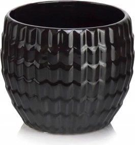 Virágtartó gömb kerámia fekete 14 x 14 x 13 cm Polnix 05.415.14