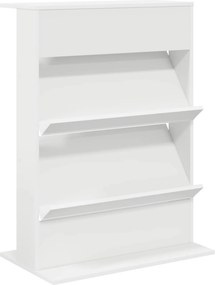 vidaXL Magazin állvány polcokkal Fehér 70 x 41 x 96 cm Faanyag