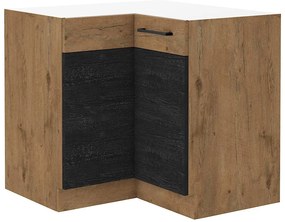 Sarok alsó konyhaszekrény Virion 90 x 90 ND 2F BB (lancelot tölgy + sötét fa). 1046295