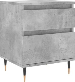 vidaXL betonszürke szerelt fa éjjeliszekrény 40x35x50 cm