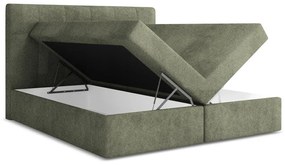 Zöld ágyneműtartós boxspring ágy 180x200 cm Palta – Makamii