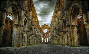 Fotótapéta Gótikus Kőívek Ég Drámai Tájkép 300x210 +ragasztó
