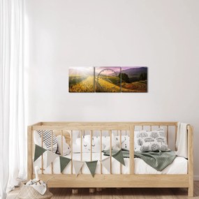 Tájkép (órával) (90x30 cm)
