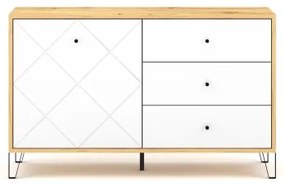 SULA komód artisan tölgy/fehér