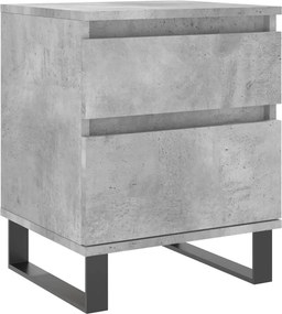 vidaXL betonszürke szerelt fa éjjeliszekrény 40x35x50 cm