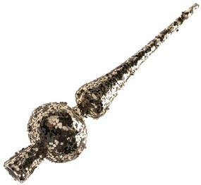 Karácsonyi csúcs a fa tetejére, bronzbarna, 6 x 28cm