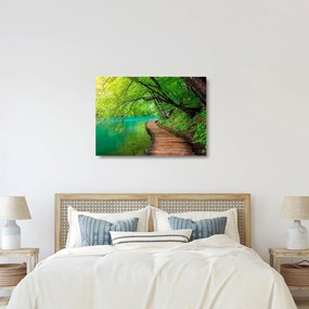 Üveg kép - Plitvicei-tavak (70x50 cm)