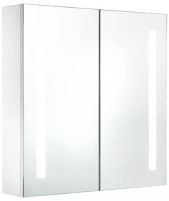 tükrös fürdőszobaszekrény LED világítással 62 x 14 x 62 cm