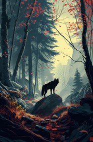 Poszter 53x81cm Erdei visszhangok